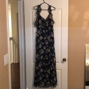 NWT Lucy Paris Chiffon Floral Maxi Dress